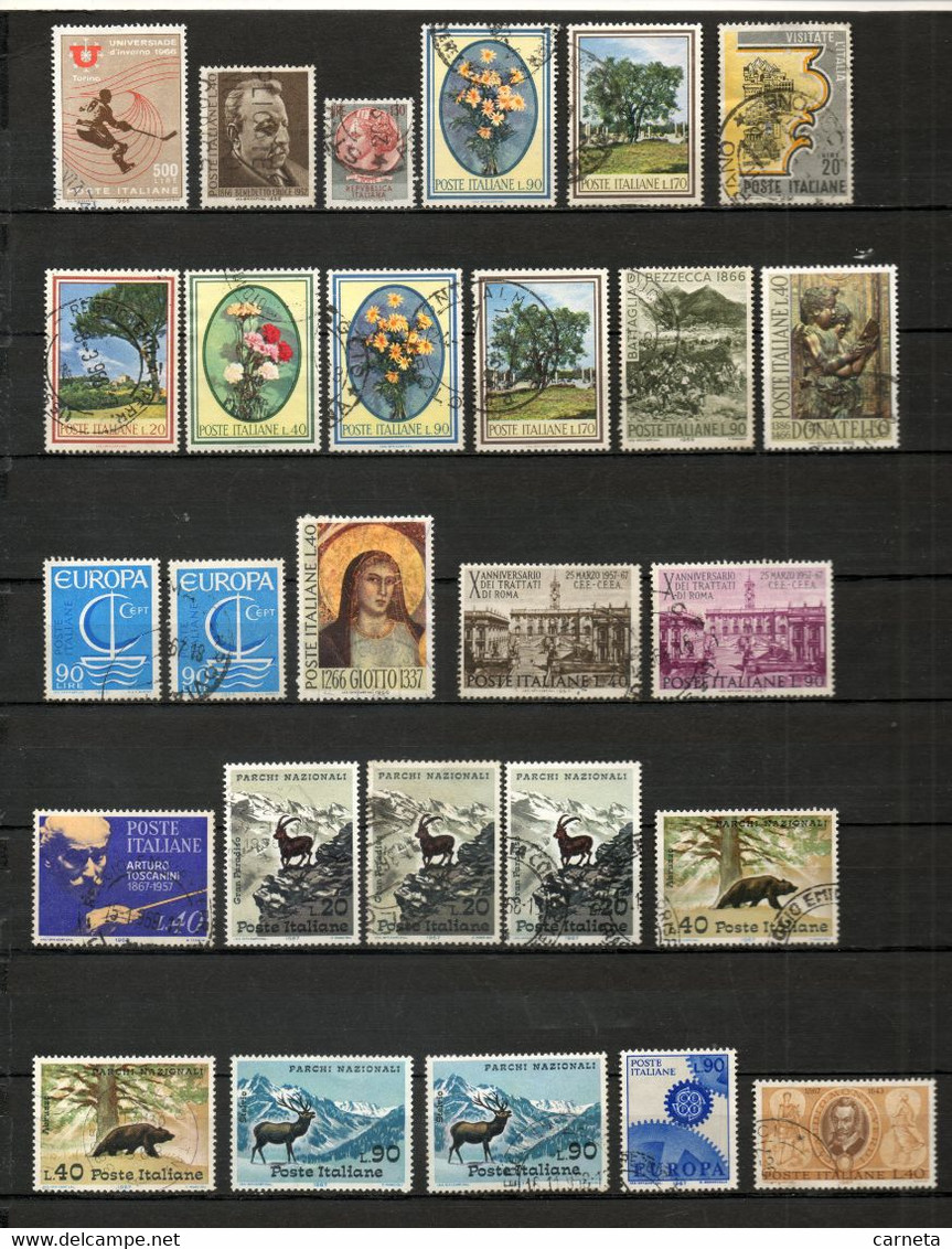 ITALIE  N° LOT DE 919 TIMBRES OBLITERES  ( 21 SCANS )  COTE  196.55€ - Lotti E Collezioni