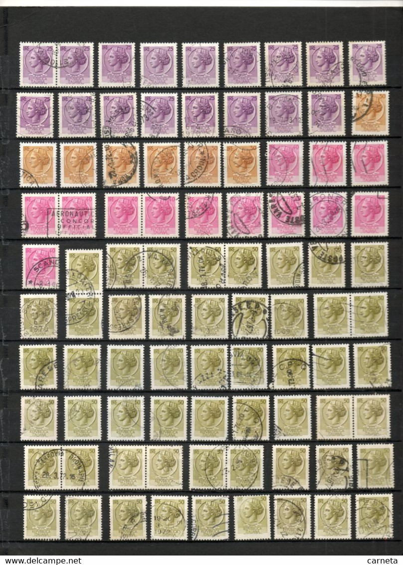 ITALIE  N° LOT DE 919 TIMBRES OBLITERES  ( 21 SCANS )  COTE  196.55€