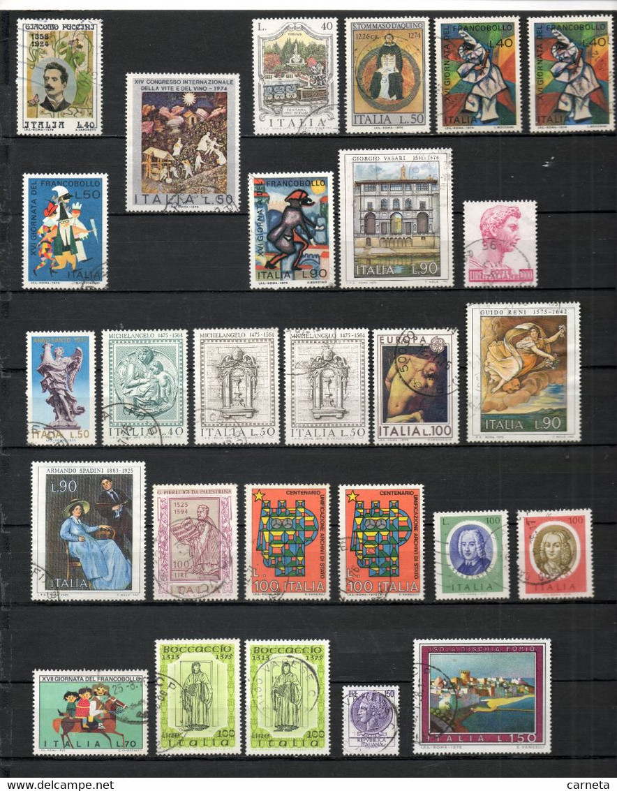 ITALIE  N° LOT DE 919 TIMBRES OBLITERES  ( 21 SCANS )  COTE  196.55€