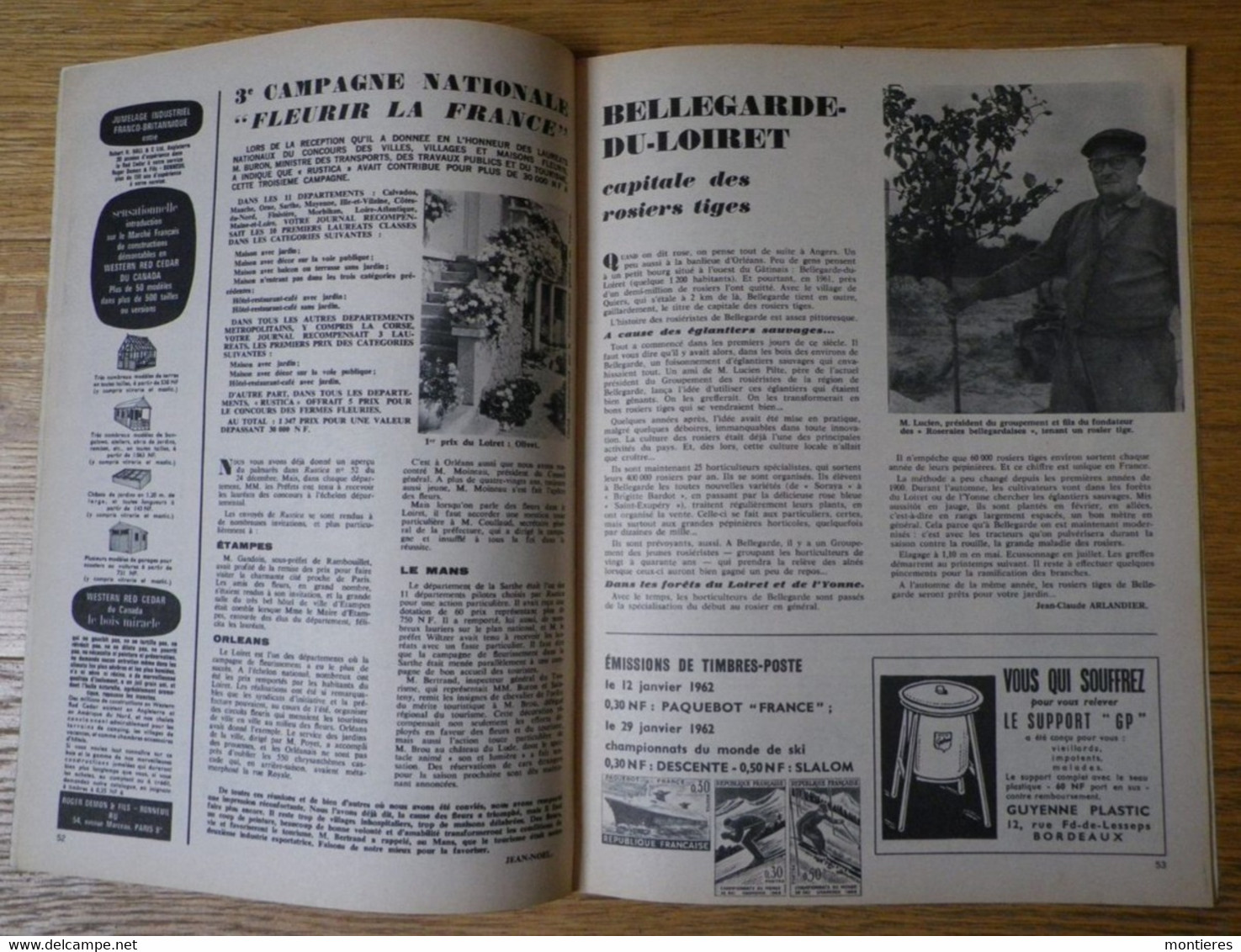 RUSTICA N° 2 14 Janvier 1962 - Cactées Pour L'hiver - Tomates De Primeur - Roses De Bellegarde Du Loiret - Giardinaggio