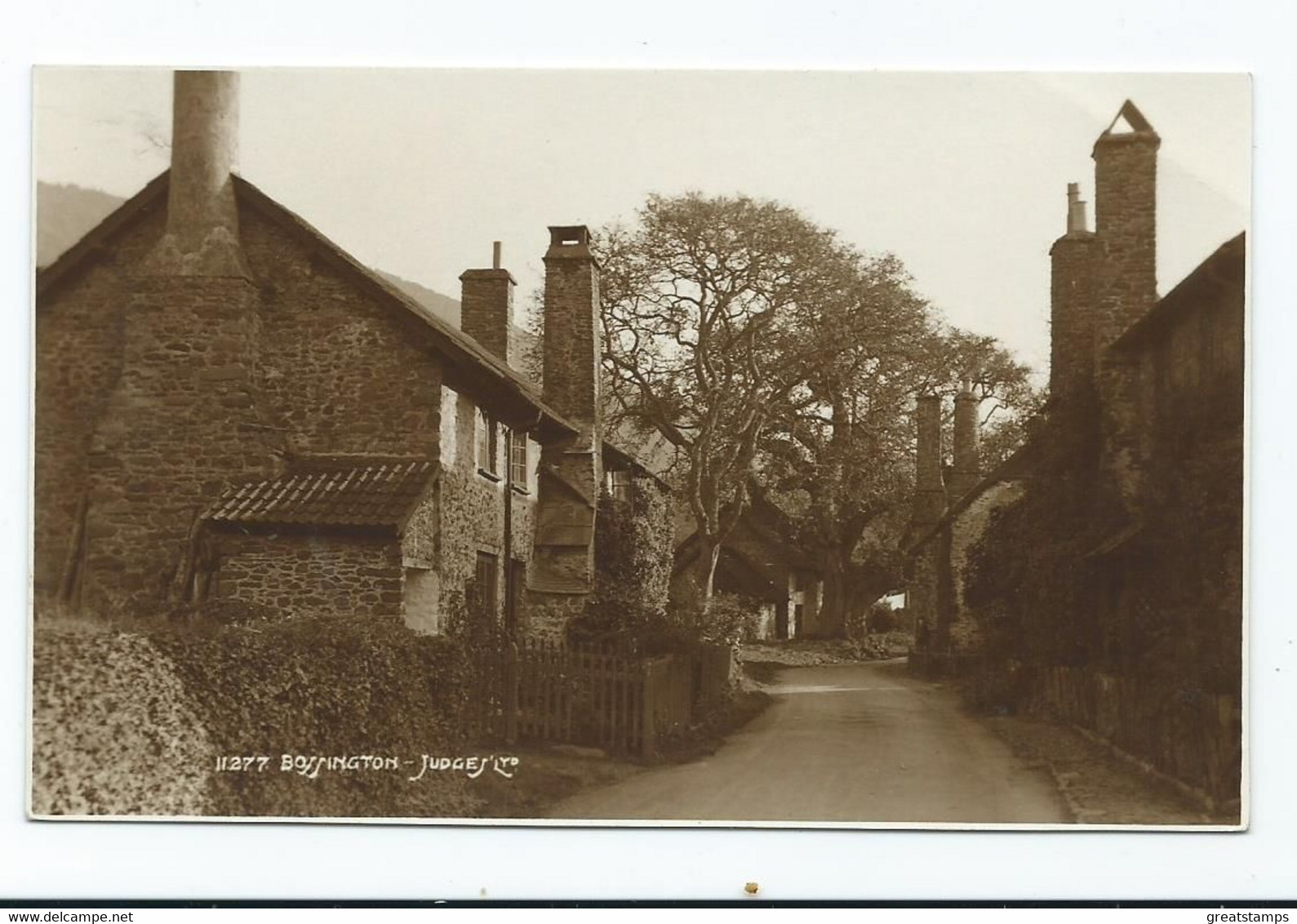 Somerset Postcard Bossington Rp Judges Unused - Cheddar