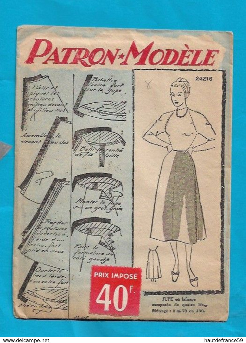 Ancien PATRON Modèle  JUPE Manequin 44  24216 - édité  Par Le Petit Echo De La Mode - Patronen