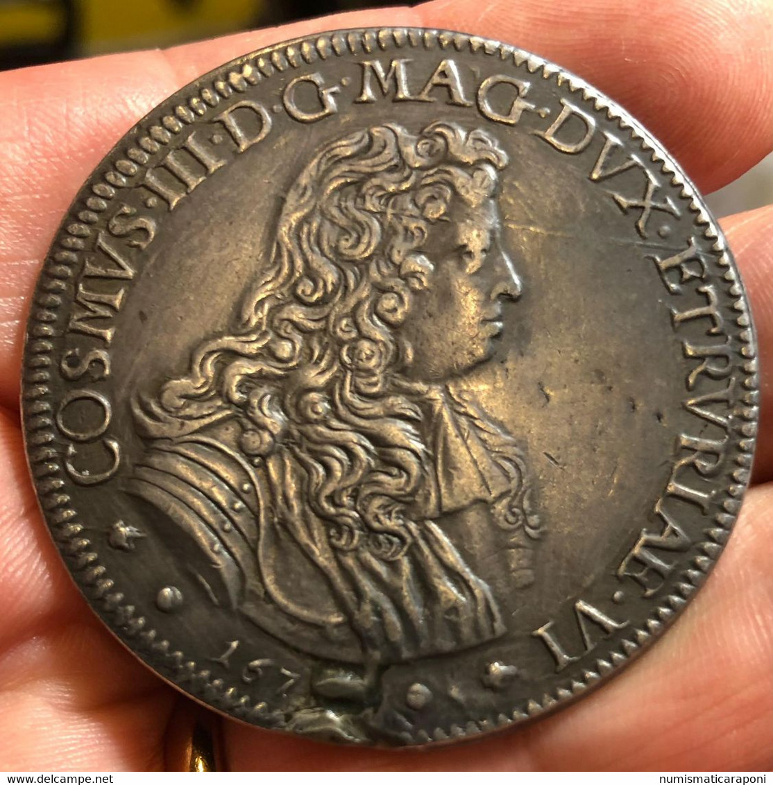 Firenze Cosimo III° Dè Medici 1670-1723 Piastra 167? Appiccagnolo Rimosso Q.bb  E.107 - Toskana