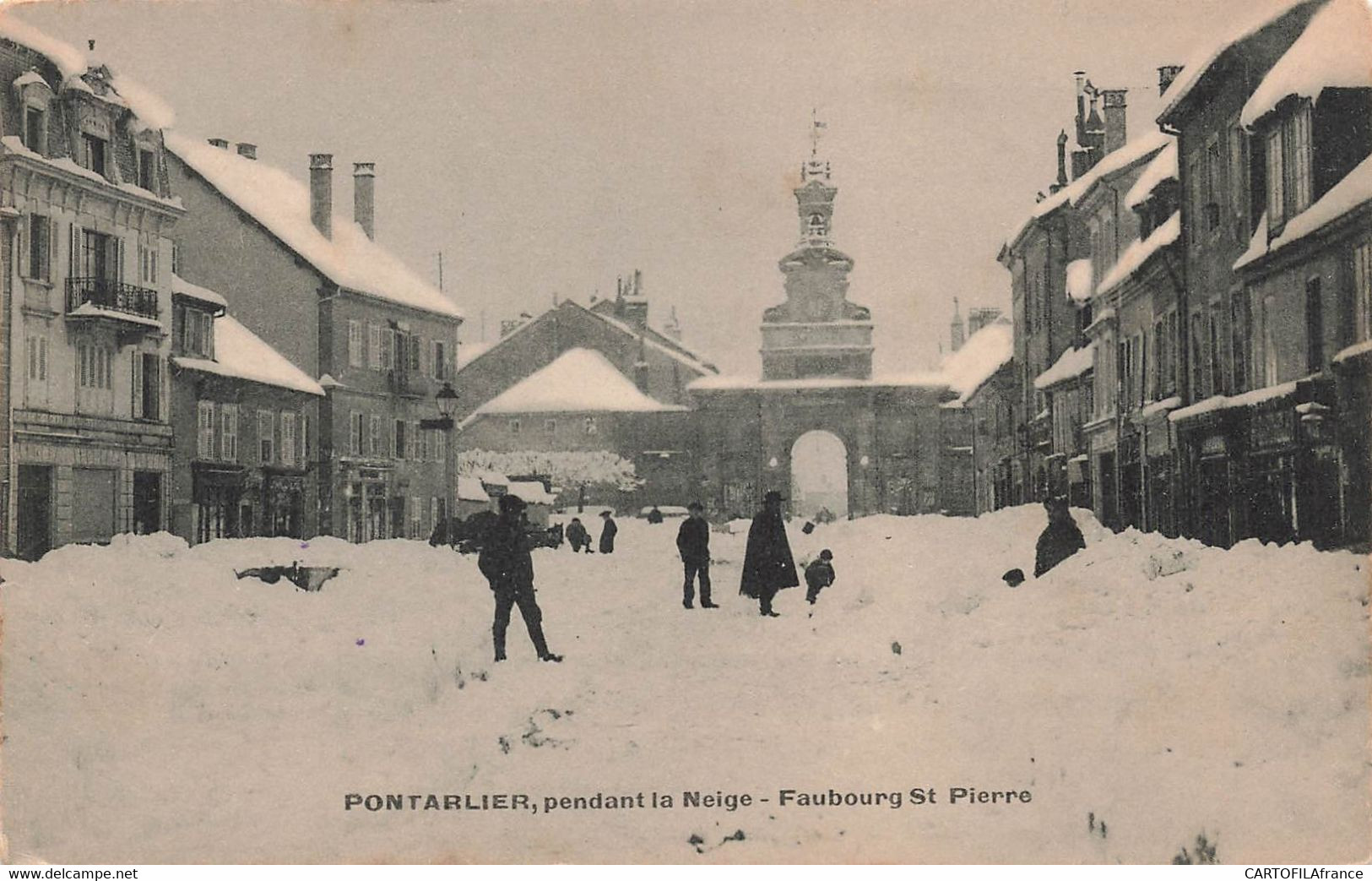 Pontarlier Pendant La Neige Faubourg Saint Pierre - Pontarlier