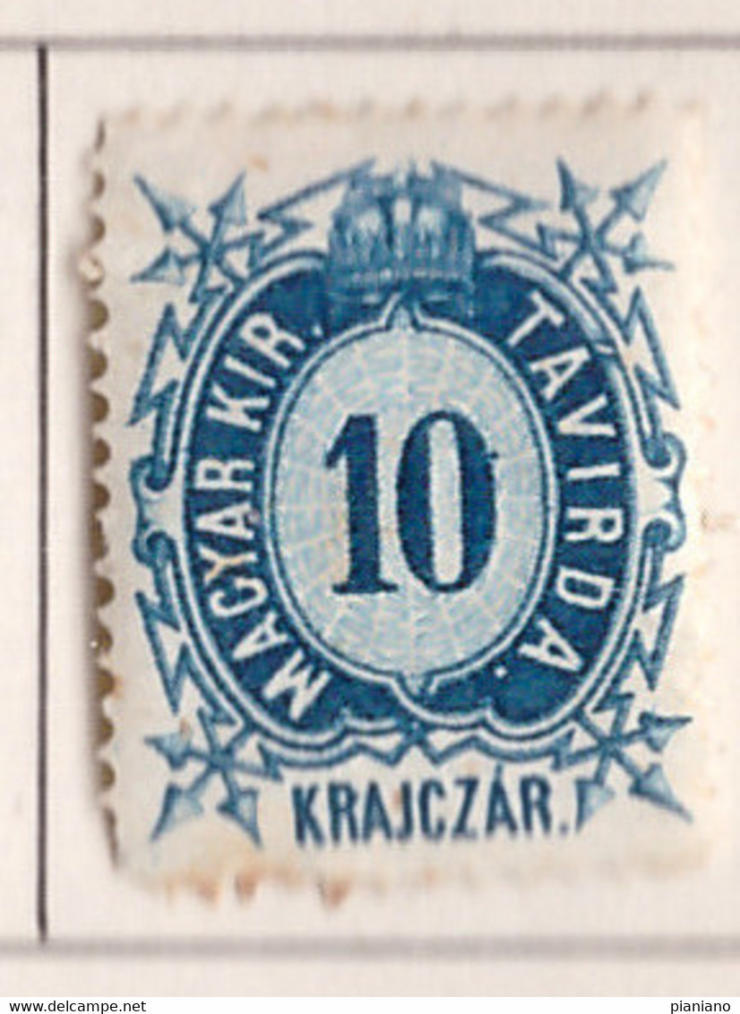 PIA - UNGHERIA - 1885  : Francobollo Telegrafo - (Yv 10 ) - Telegraphenmarken