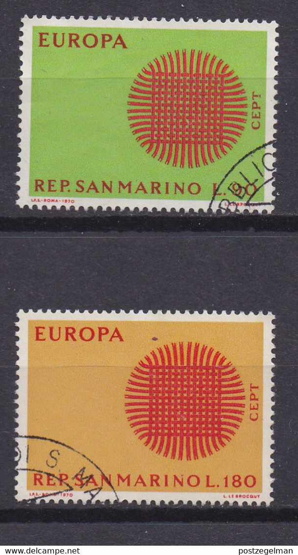 SAN MARINO, 1970, Cancelled Stamp(s) , Europe CEPT, Michel Nr(s). 955-956, Scannr. 22592 - Usados