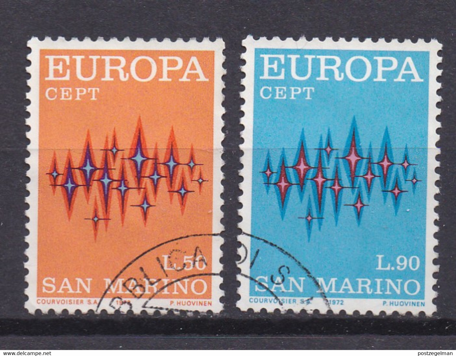 SAN MARINO, 1972, Cancelled Stamp(s) , Europe CEPT, Michel Nr(s). 997-998, Scannr. 22606 - Oblitérés