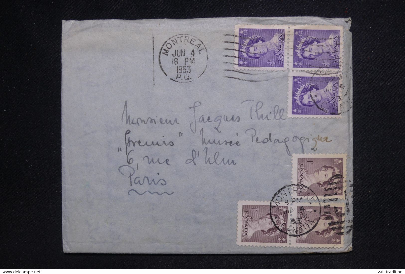 CANADA - Enveloppe De Montreal Pour Paris En 1953  - L 126203 - Storia Postale