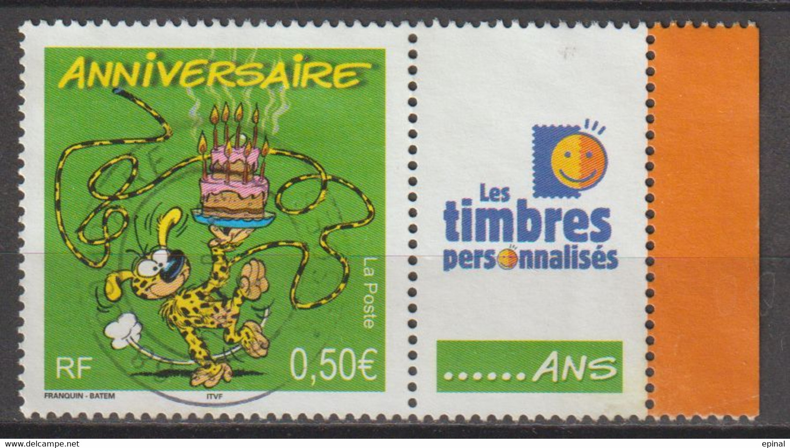 FRANCE : N° 3569A Oblitéré "TàD Rond" (Timbre Pour Anniversaires : Marsupilami) - PRIX FIXE - - Used Stamps