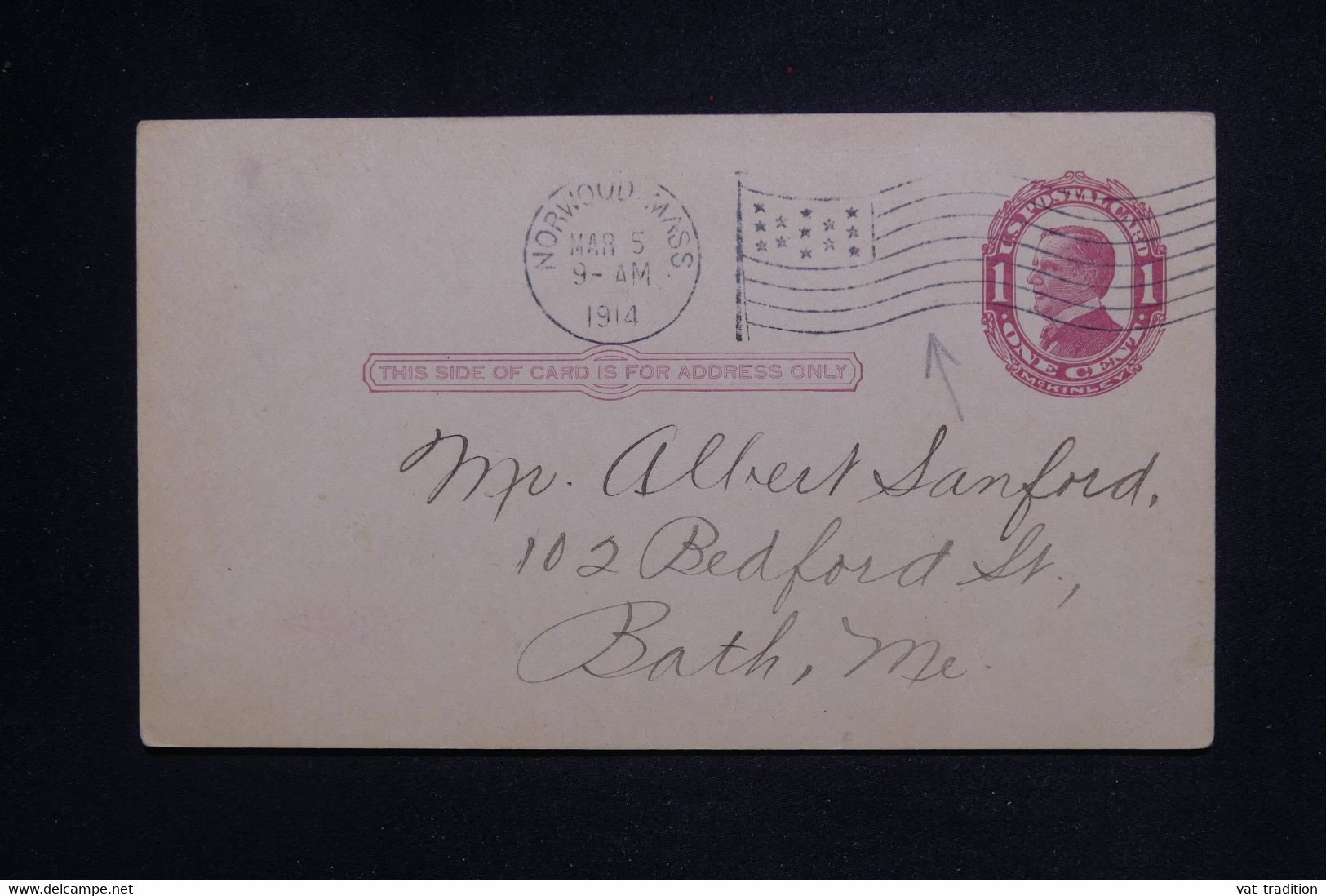 ETATS UNIS - Entier Postal De Norwood Pour Barth En 1914 - L 126216 - 1901-20