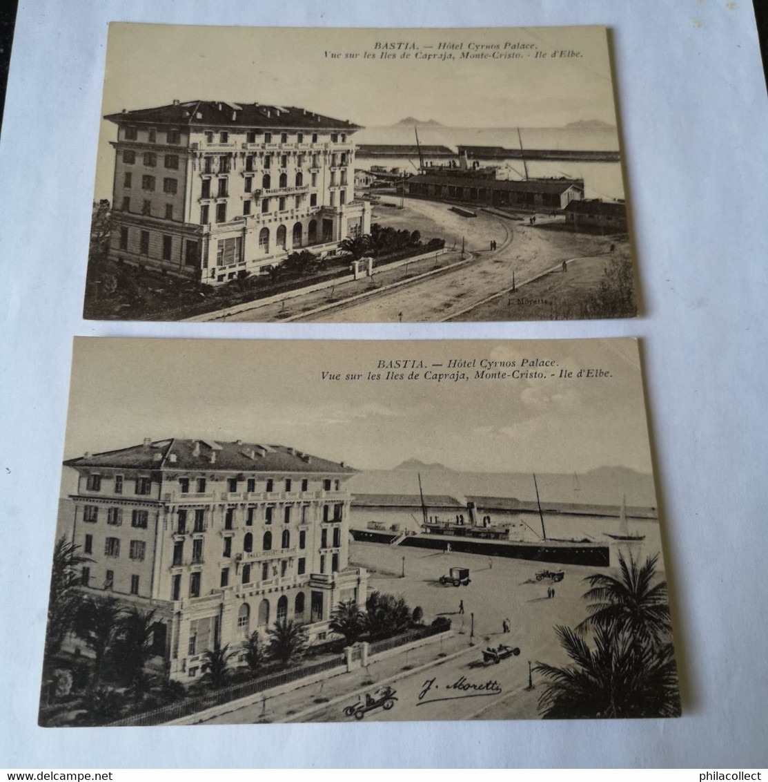 Corse (20)Bastia // 2 Diff. Cartes Hotel Curnos Palace 19?? - Bastia