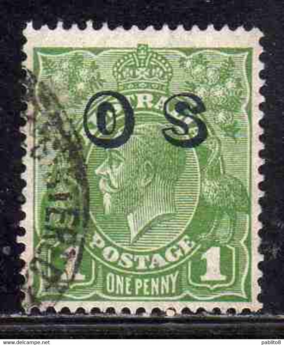 AUSTRALIA 1932 1933 OFFICIAL STAMPS OS OVERPRINTED KING GEORGE V 1p USATO USED OBLITERE' - Servizio