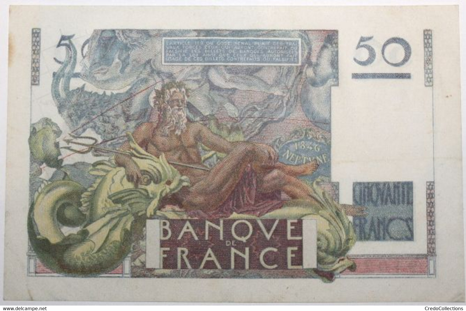 France - 50 Francs - 24-8-1950 - PICK 127b.10 / F20.16 - TTB+ - 50 F 1946-1951 ''Le Verrier''