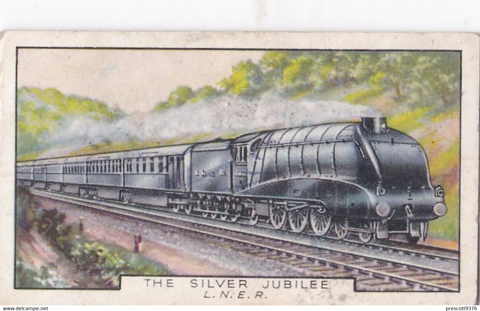 Trains Of The World 1937 - 47 Silver Jubilee LNER - Gallaher Cigarette Card - Original - Gallaher