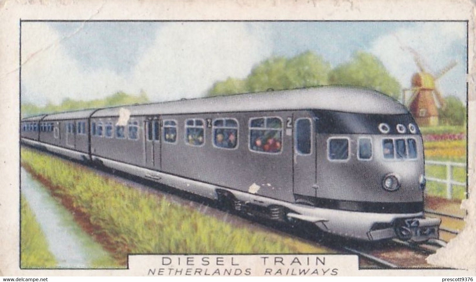 Trains Of The World 1937 - 18 Diesel Train Netherlands Railway - Gallaher Cigarette Card - Original - Gallaher