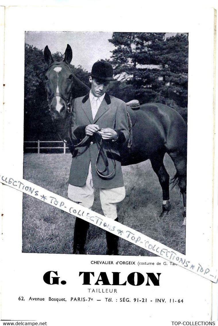 1953 HIPPISME PROGRAMME FETE MONDIALE DU CHEVAL  32 PAGES + COUVERTURE 4 PAGES CARTONNEE B.E.V.SCANS - Programs