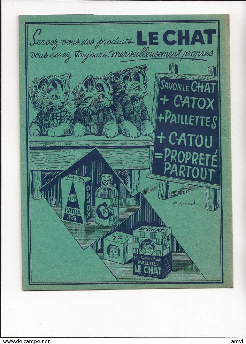 22-7-1914 Lot De 3 Protege Cahier Poulain - Le Chat - Leroux - Collezioni & Lotti