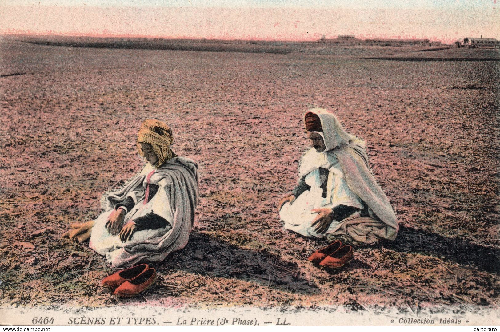 AFRIQUE DU NORD,ALGERIE,IL Y A 100 ANS,EPOQUE FRANCAISE,PRIERE EN PLEIN AIR,RARE - Beroepen