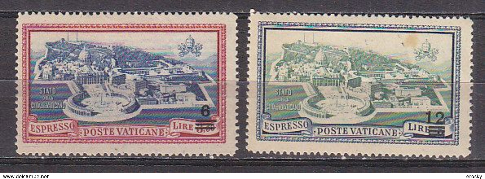 Z2446 - VATICANO Espresso SASSONE N°7/8 - VATICAN Expres Yv N°7/8 * - Express