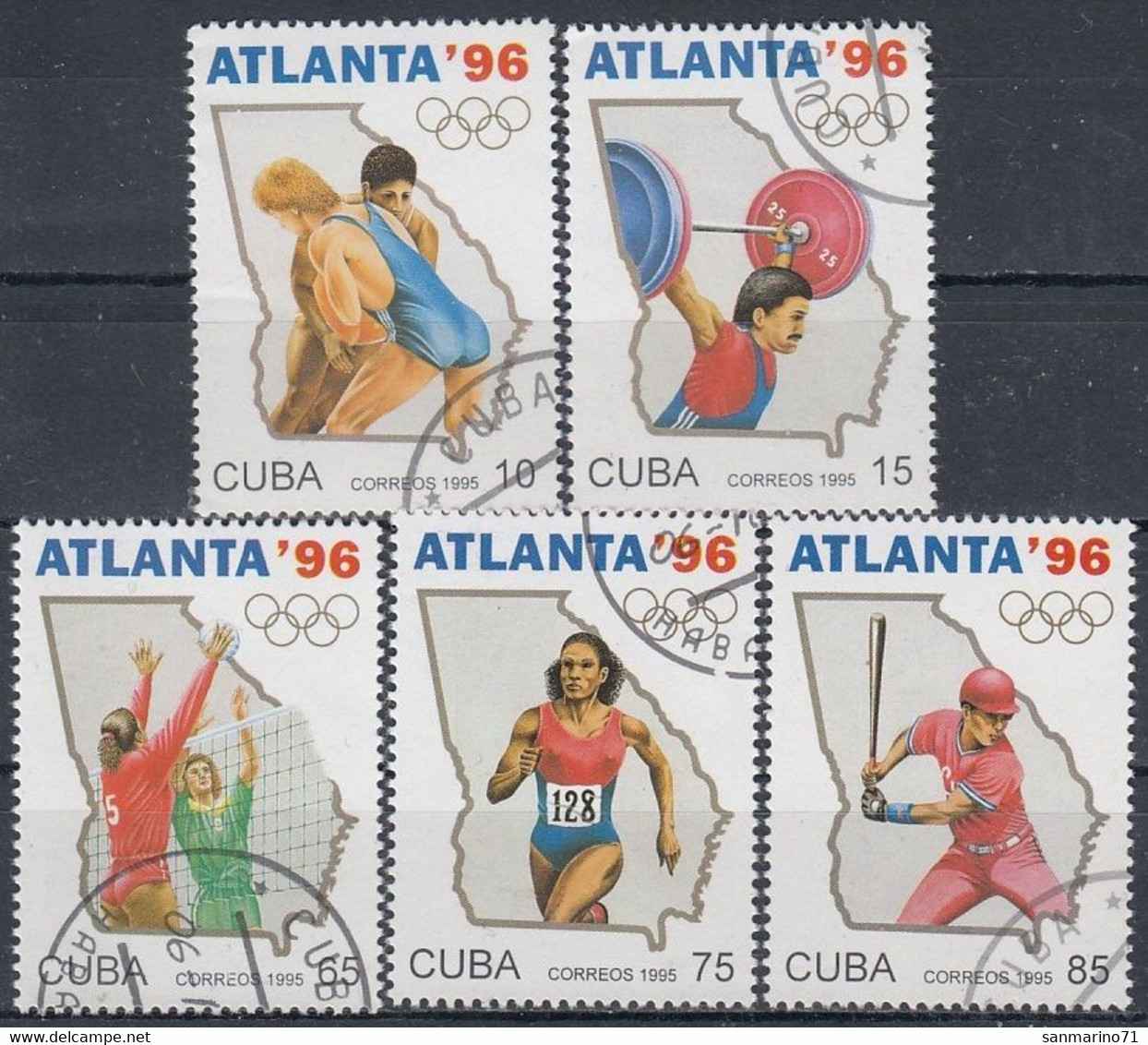 CUBA 3899-3903,used - Usati