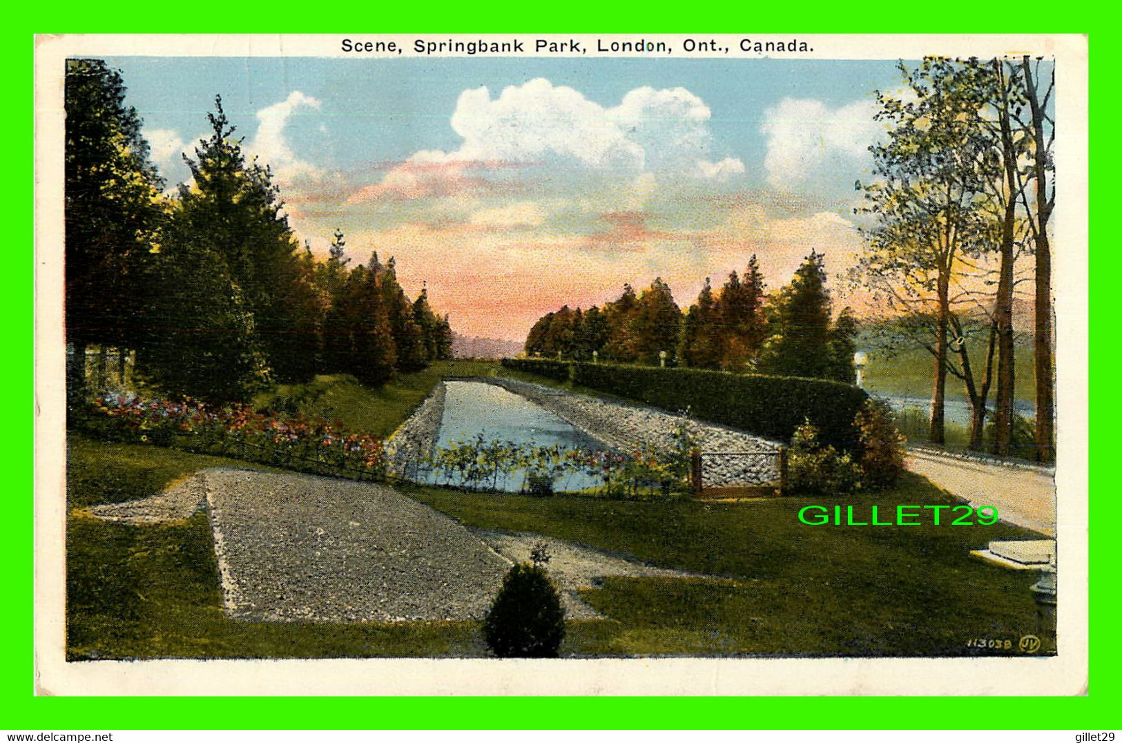 LONDON, ONTARIO - SCENE, SPRINGBANK PARK - TRAVEL IN 1935 -  PUB. BY VALENTINE-BLACK CO LTD - - Londen