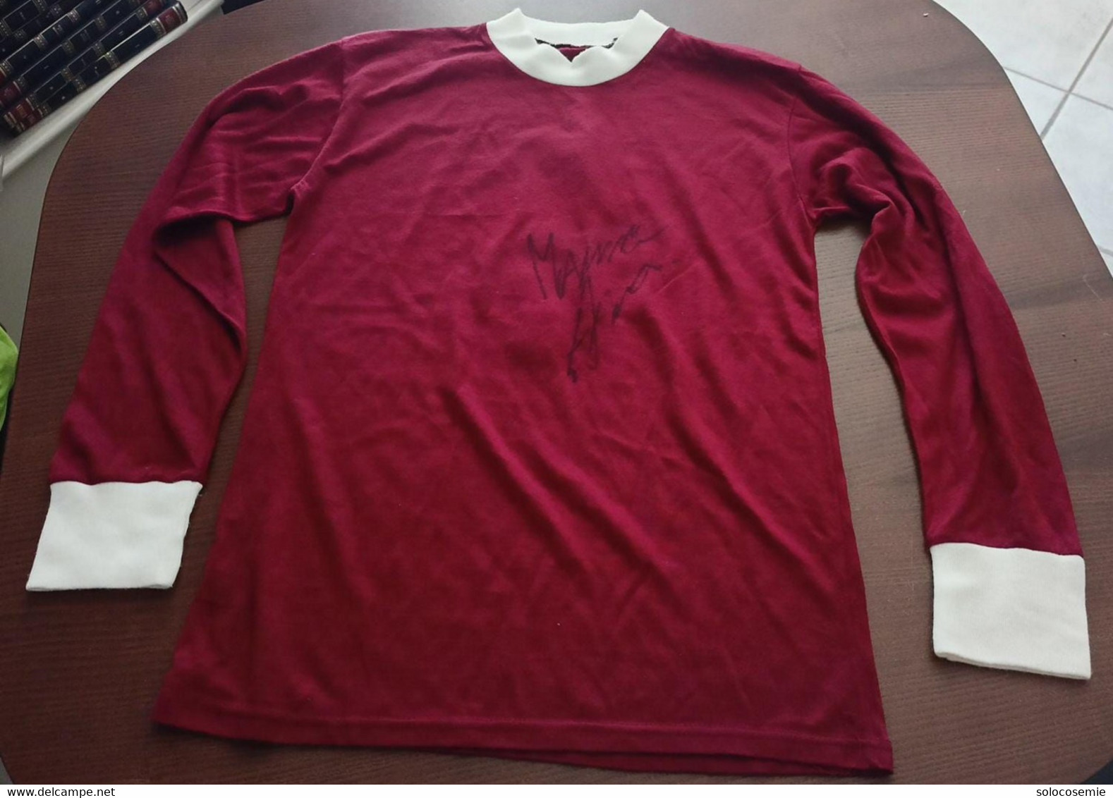 Maglia Color Granata   ( Torino ? ) N. 4 - Con Autografo - Autographes