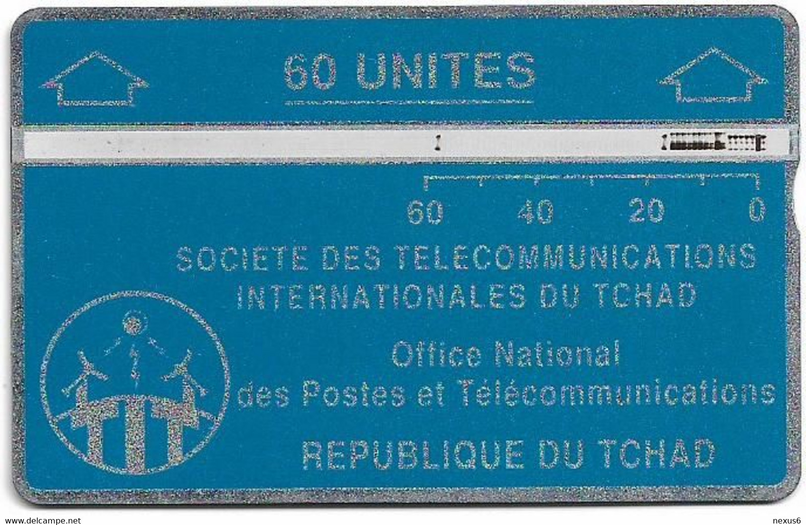 Chad - ONPT - L&G Optical - Blue Card - WITH Notch, 06.1997, 60U - 706F - 15.000ex, Used - Tchad