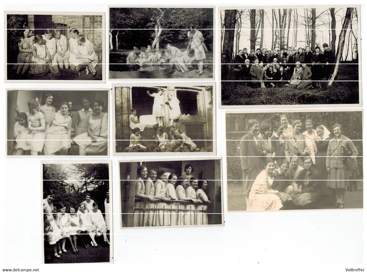 8x Orig. Foto Ab 1927 Hübsche Junge Mädchen, Bethel, Cute Young Girls Together Pigtails RAD BDM ?, Schoolgirl Teenager - Galtür