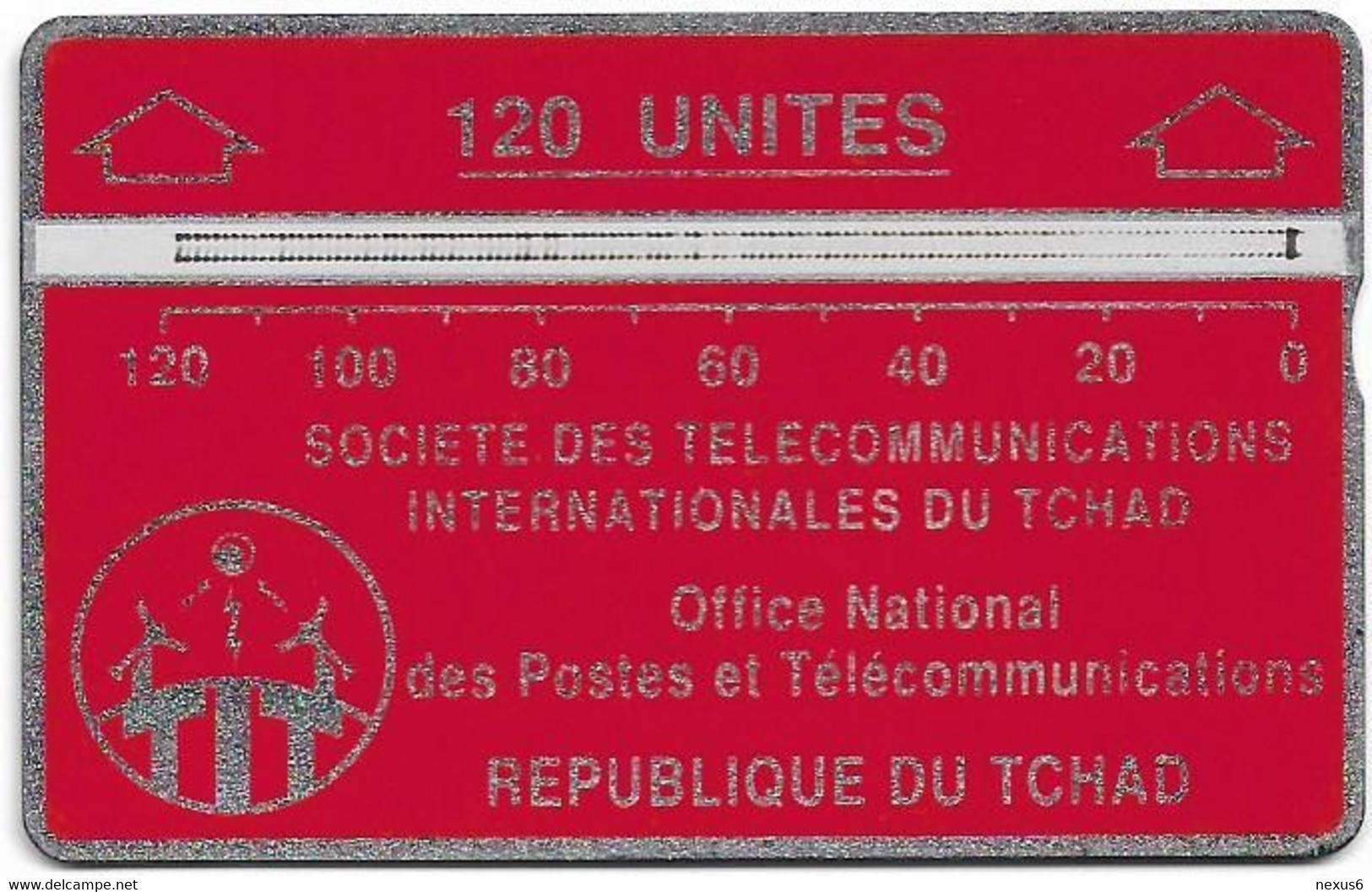 Chad - ONPT - L&G Optical - Red Card - WITH Notch, 01.1989, 120U - 901C - 5.000ex, Used - Tchad