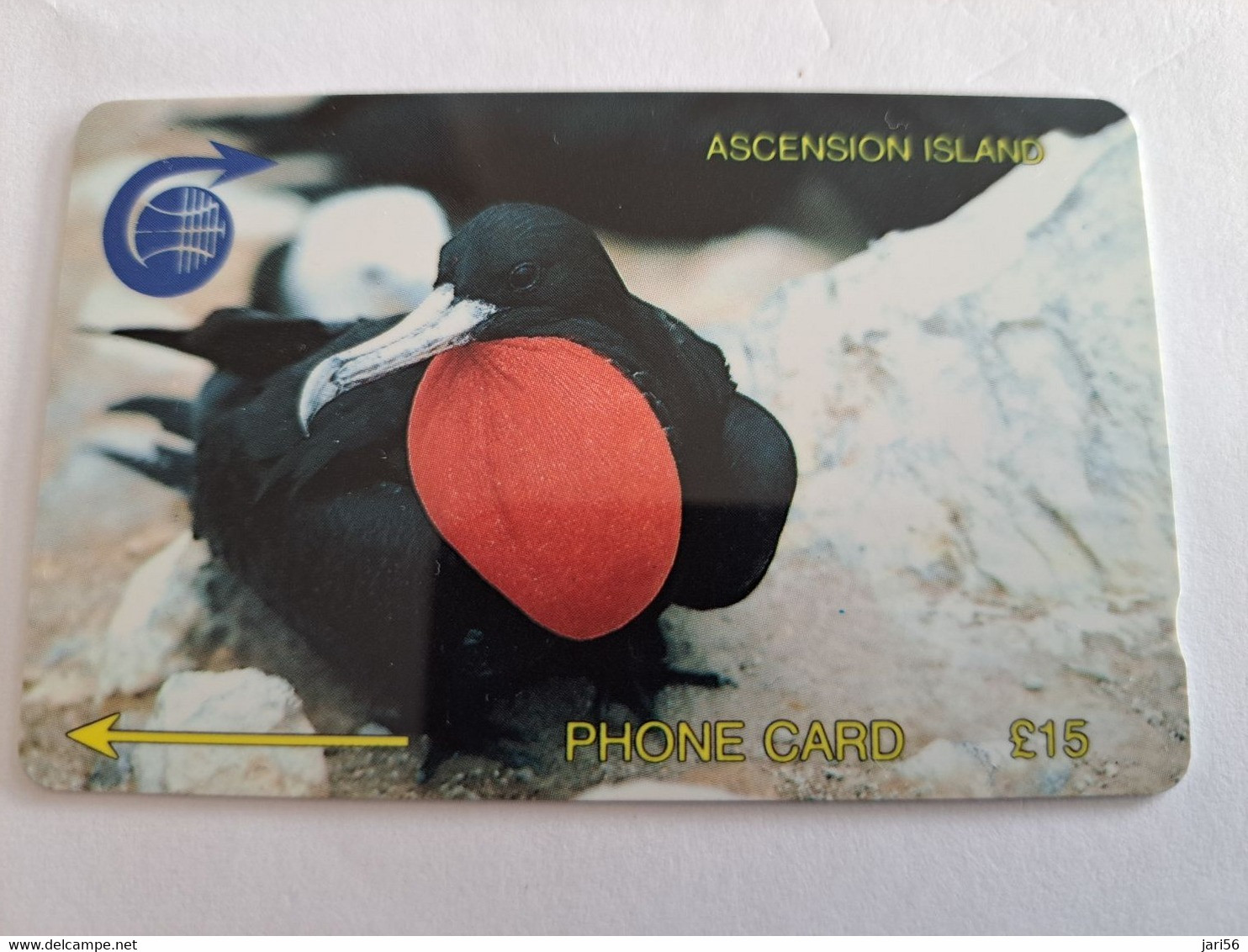 ASCENSION ISLAND   15 Pound   ASC-M3C / FRIGATE BIRD   3CASC  MINT   OLD  Logo C&W **10462** - Islas Ascensión