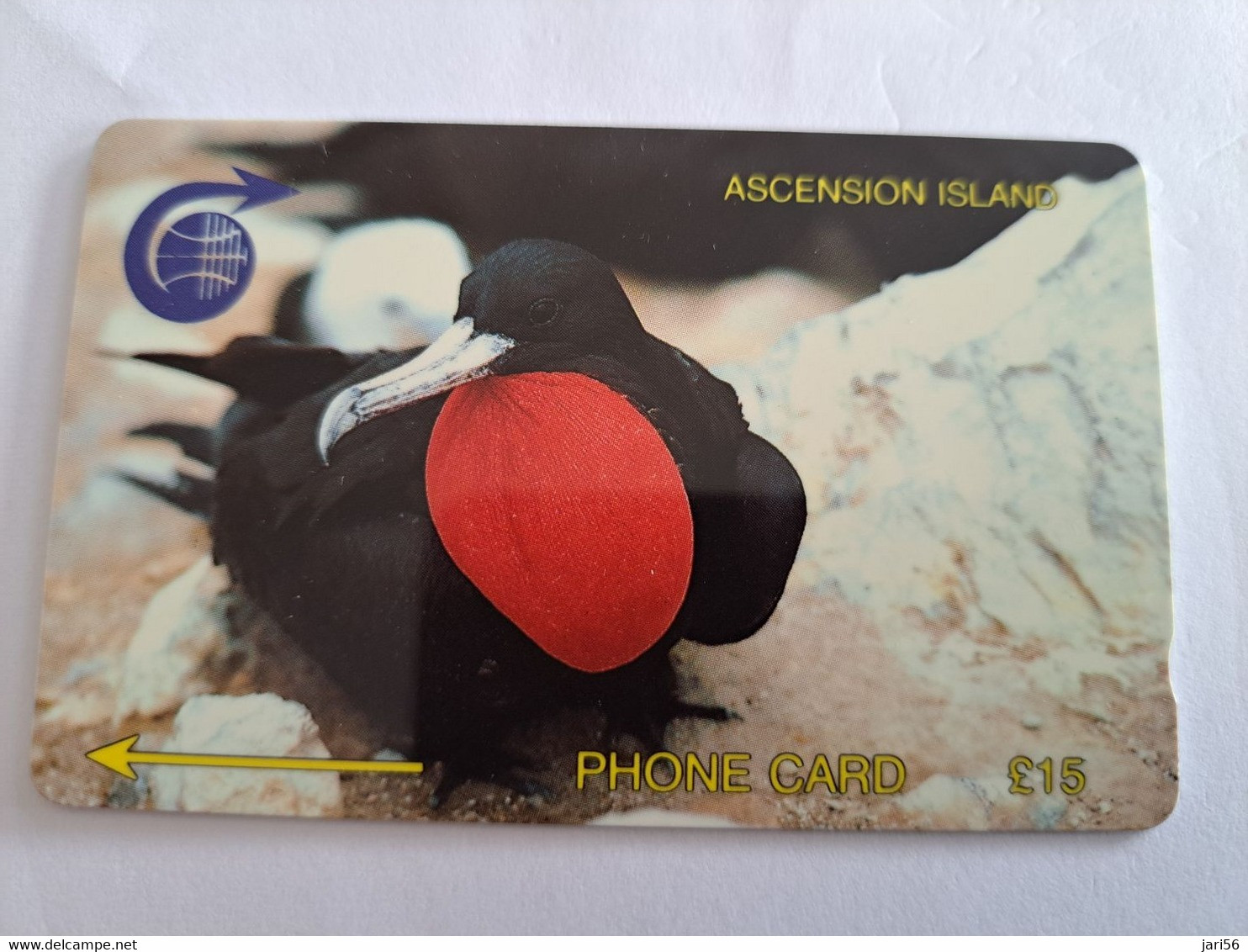 ASCENSION ISLAND   15 Pound   ASC-M2C / FRIGATE BIRD   2CASC  MINT   OLD  Logo C&W **10463** - Ascension