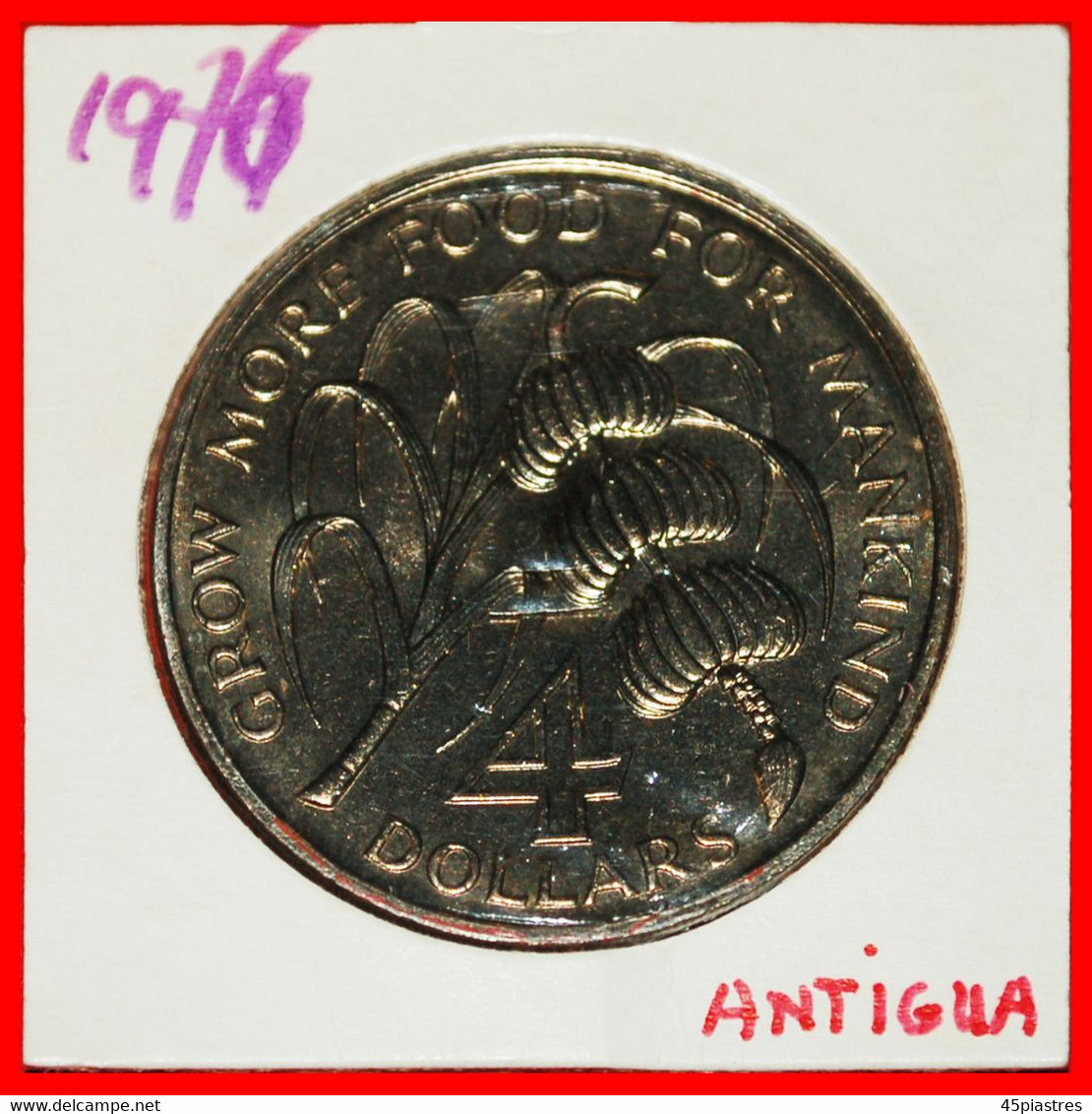 * GREAT BRITAIN FAO: ANTIGUA AND BARBUDA ★ 4 DOLLARS 1970 PROOF! RARE! ★LOW START ★ NO RESERVE! - Antigua And Barbuda