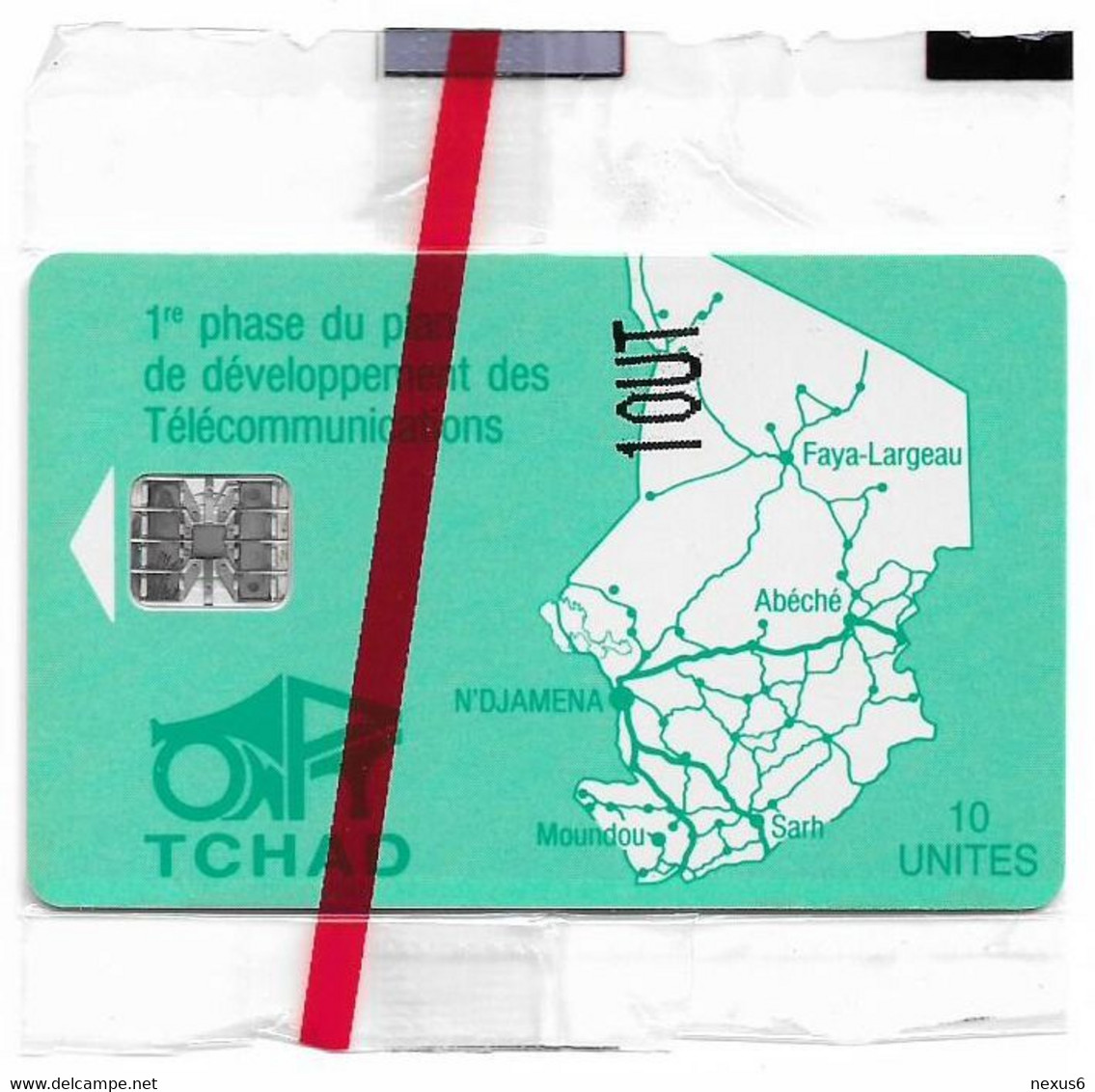 Chad - ONPT (Chip) - Green Map Of Chad, SC7, 10U, NSB - Tchad