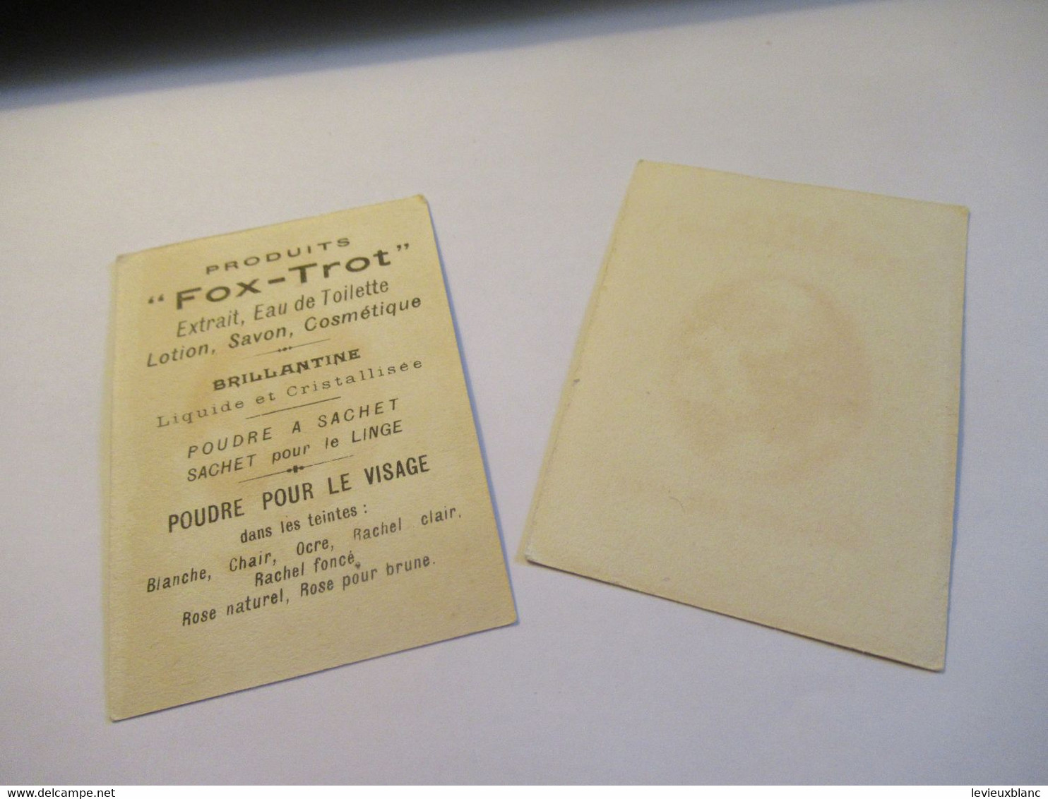 2 Petites Cartes Publicitaires Parfumées/ ARYS, 2 Rue De La Paix Paris/Fox-Trot/ Faisons Un Rêve/Vers 1920   PARF240 - Anciennes (jusque 1960)