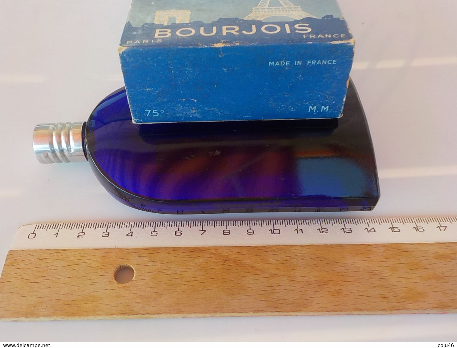 1950 Soir de Paris Bourjois Grand modèle dans sa boîte Eau de Cologne 75 ° 15 cm bouchon à visser