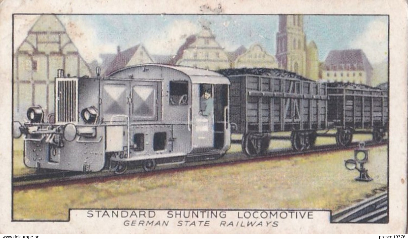 Trains Of The World 1937 - 24 Shunting Loco, German State Railway - Gallaher Cigarette Card - Original - Gallaher