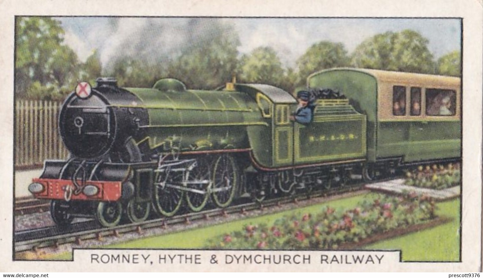 Trains Of The World 1937 - 5 Romney Hythe & Dimchurch Railways - Gallaher Cigarette Card - Original - Gallaher