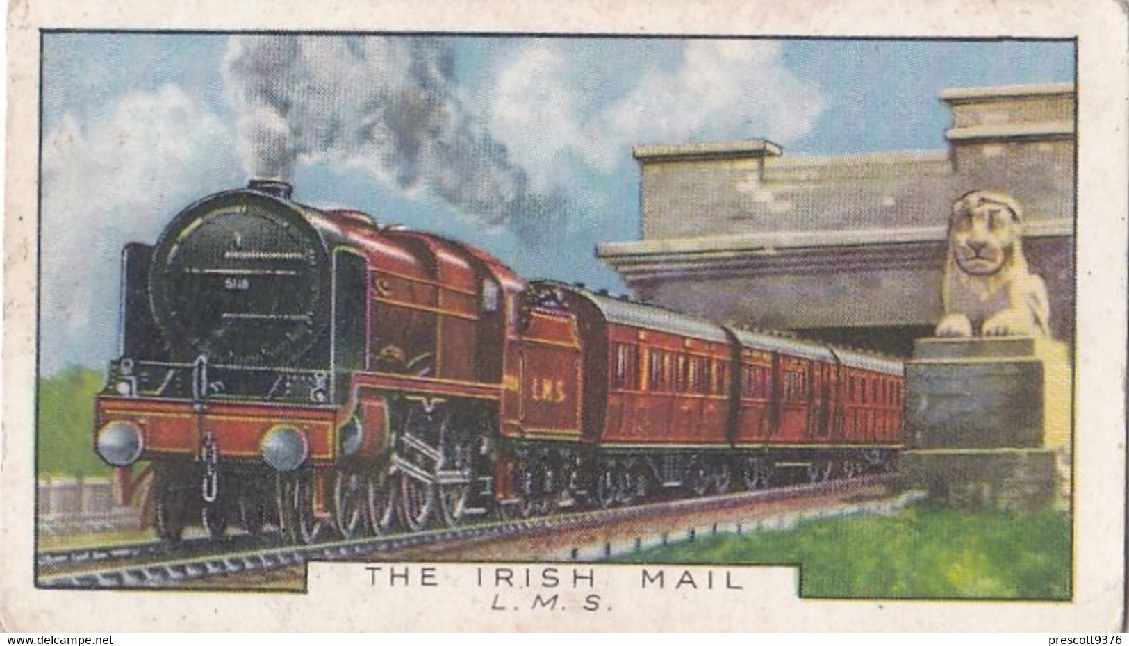 Trains Of The World 1937 - 34 The Irish Mail - Gallaher Cigarette Card - Original - Gallaher