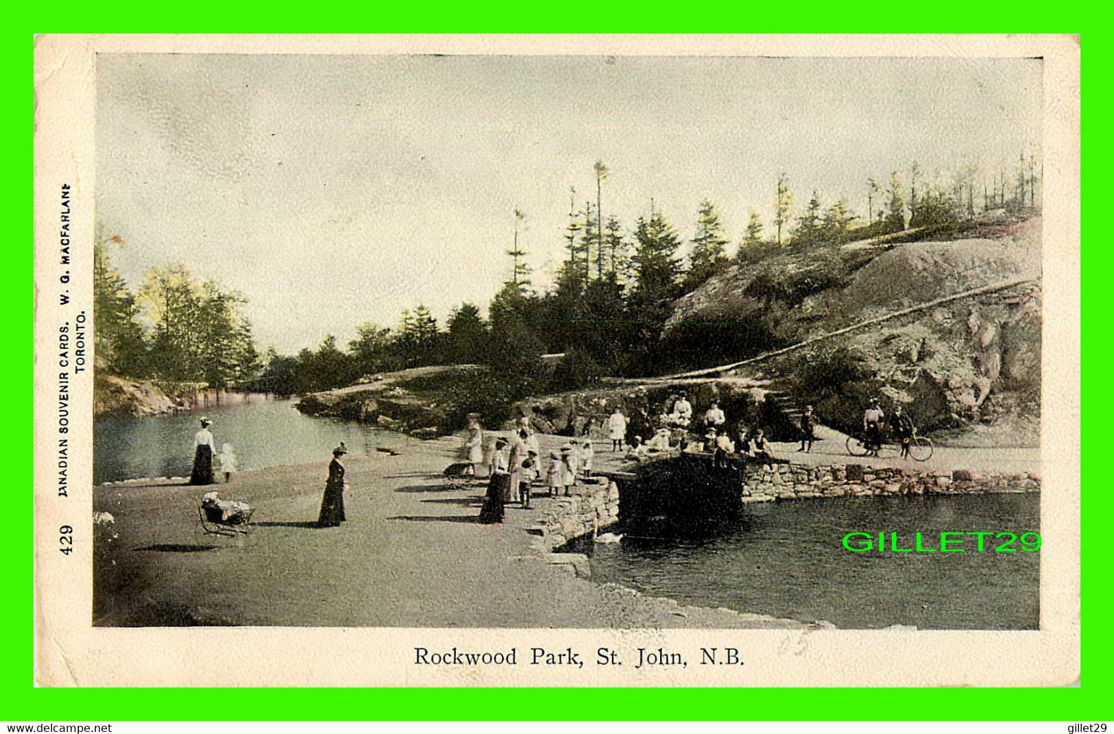 ST JOHN, NEW BRUNSWICK - ROCKWOOD PARK - WELL ANIMATED WITH PEOPLES - W. G. MACFARLANE - TRAVEL IN 1905 - - St. John