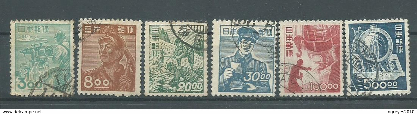 220041775 JAPON.  YVERT  Nº  392a+397a/402a - Used Stamps