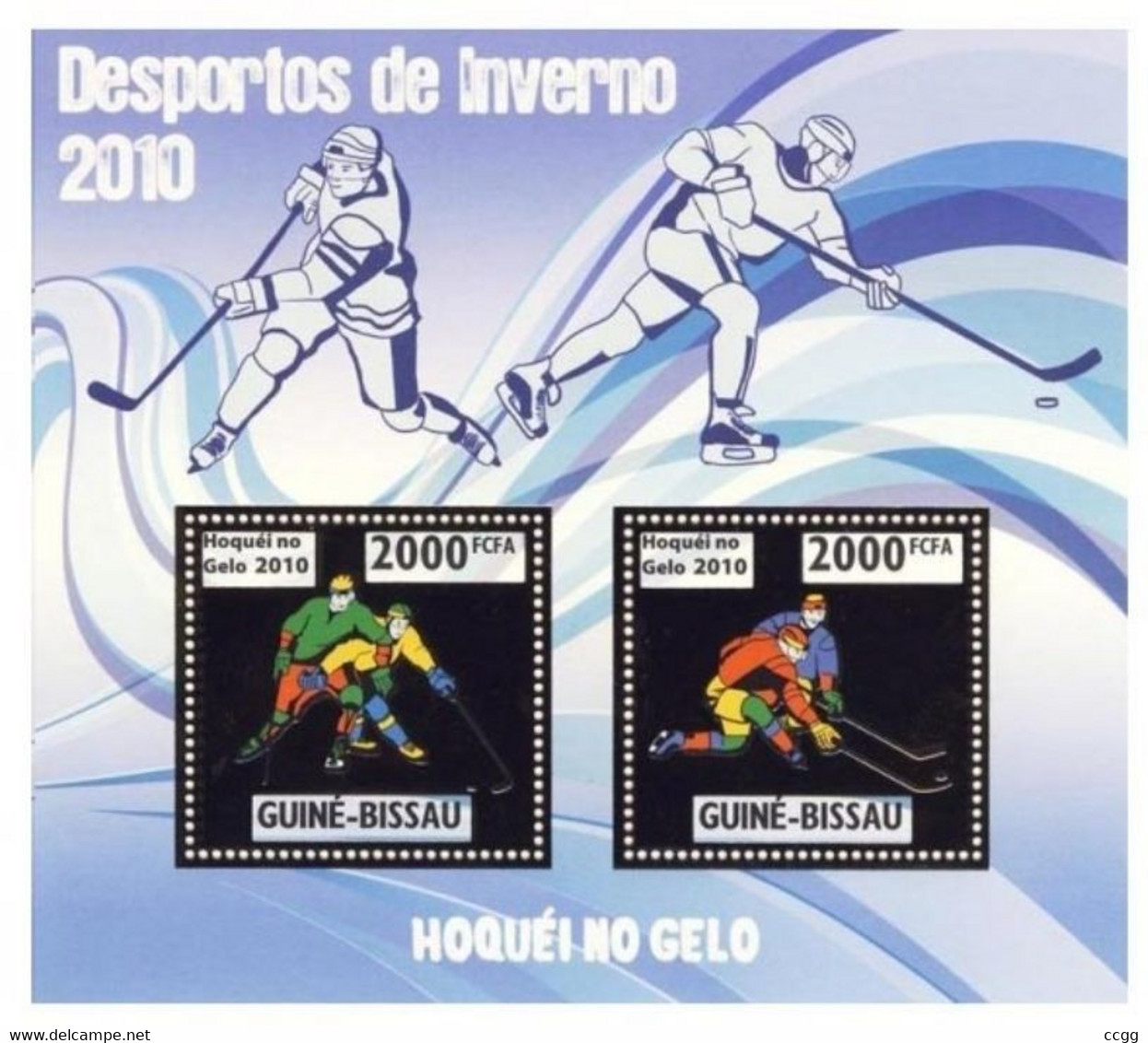 Olympische Spelen  2010 , Guinea Bissau  - Blok ( Zegels Goud )  Postfris - Winter 2010: Vancouver