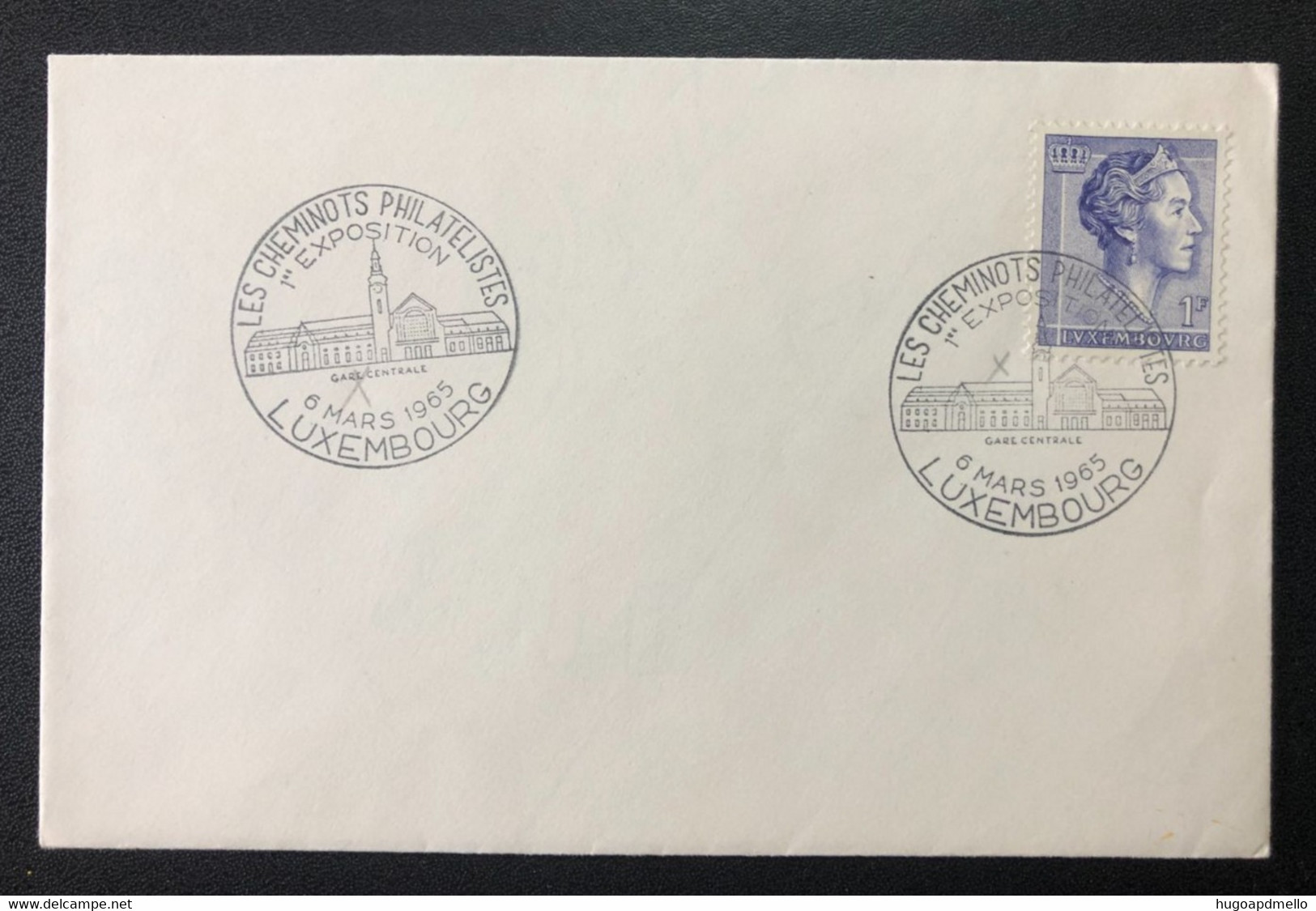 LUXEMBOURG, «1ère Exposition Les Cheminots Philatelistes »,  With Special Postmark, 1965 - Cartas & Documentos