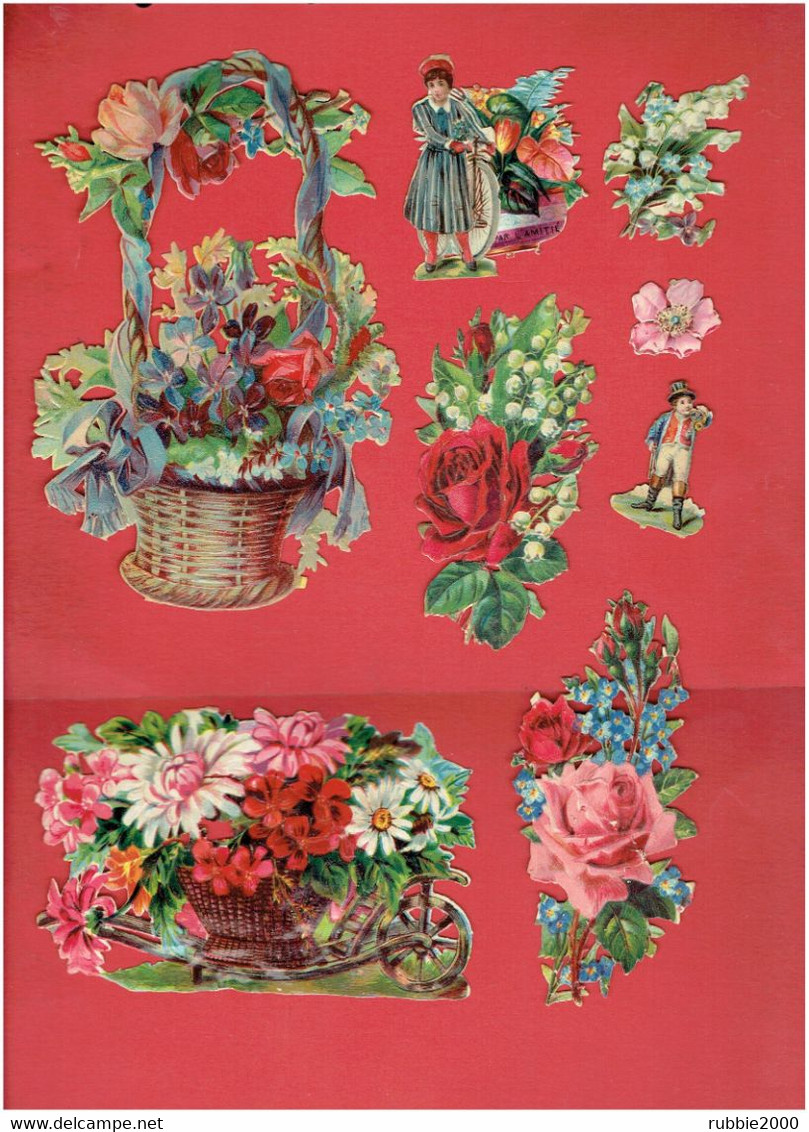 LOT DECOUPIS CHROMOS ANCIENS THEME FLEURS - Flowers