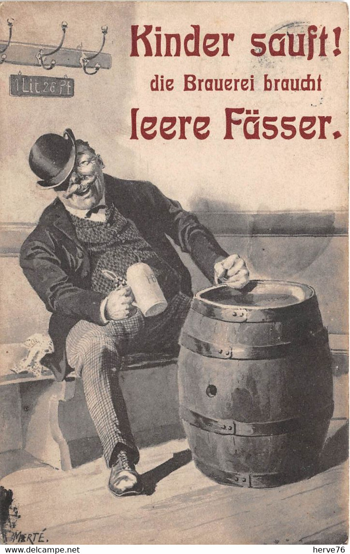 Illustrateur MERTE - Fut De Bière - Publicité Bière - Mertè, O.