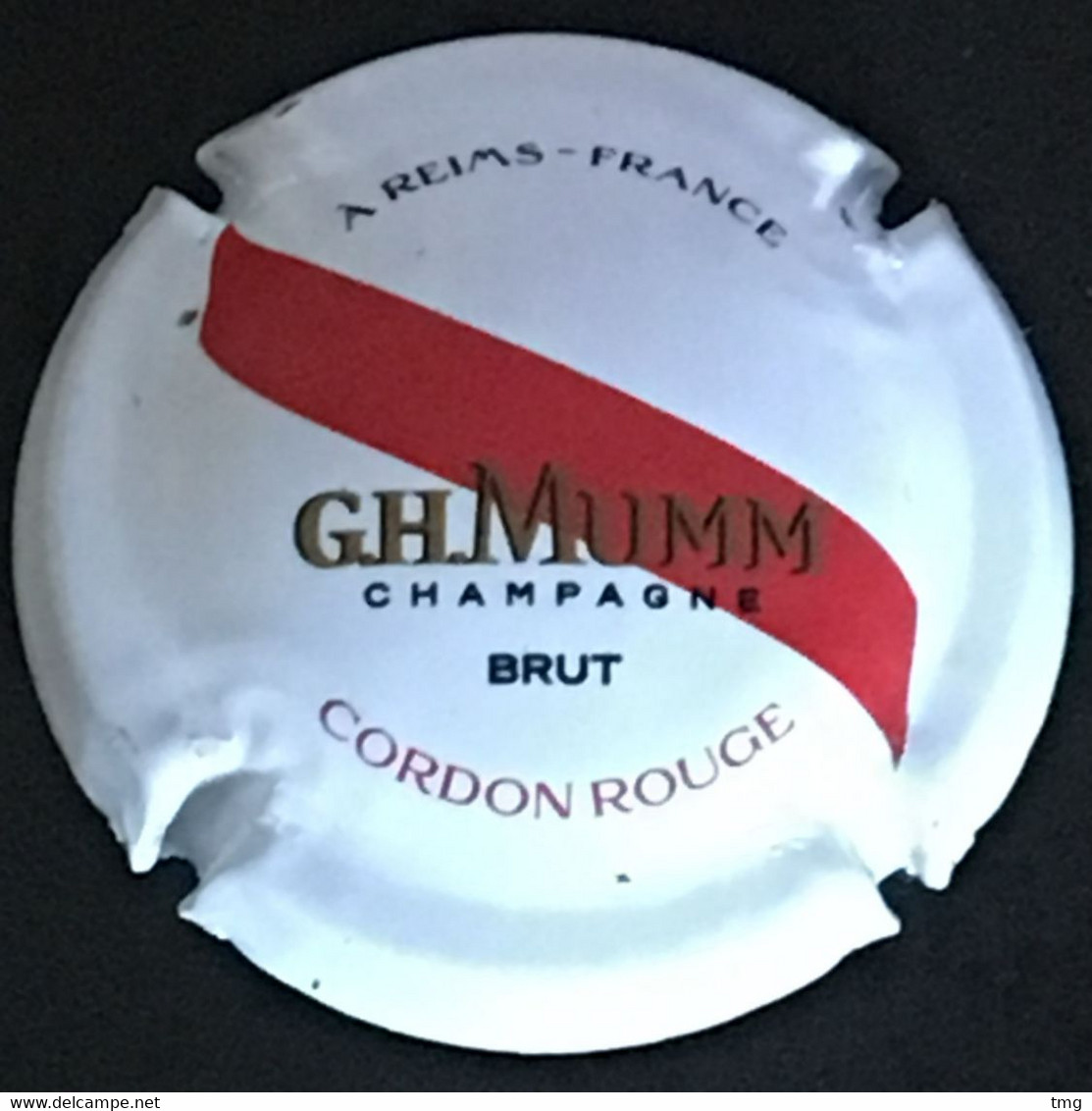 81 - 162 - Mumm G.H. & Co, Blanc Mat, Barre Rouge, Cordon Rouge Brut (côte 1,5 Euros) Capsule De Champagne - Mumm GH