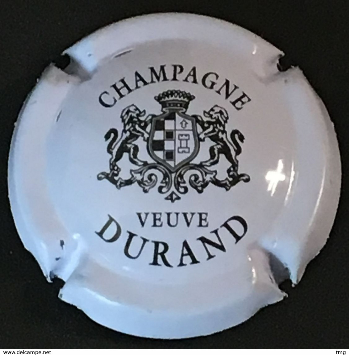 139 - 4 - Veuve Durand, Champagne Petit, Trait Fin Autour De L'écusson, Verso Argent Capsule De Champagne - Durand (Veuve)