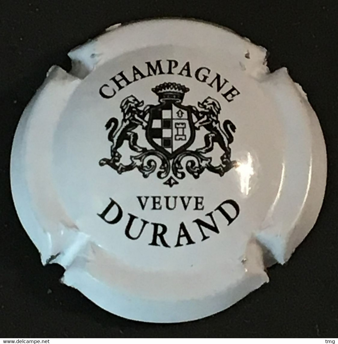 140 - 4 - Veuve Durand, Champagne Petit, Trait Fin Autour De L'écusson Verso Or Capsule De Champagne - Durand (Veuve)