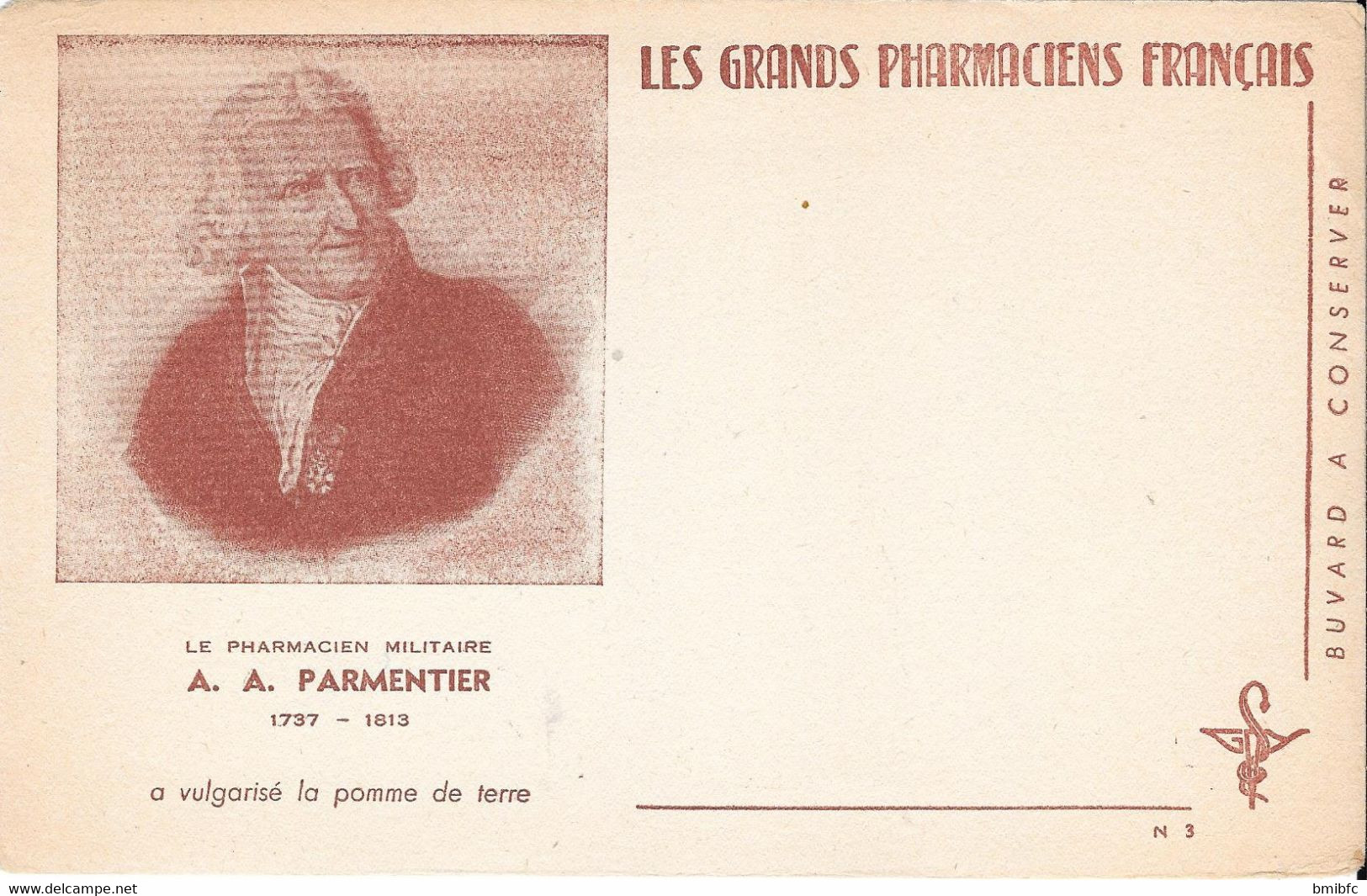 LES GRANDS PHARMACIENS FRANÇAIS - Le Pharmacien Militaire - A. A. PARMENTIER 1737 - 1813 - P