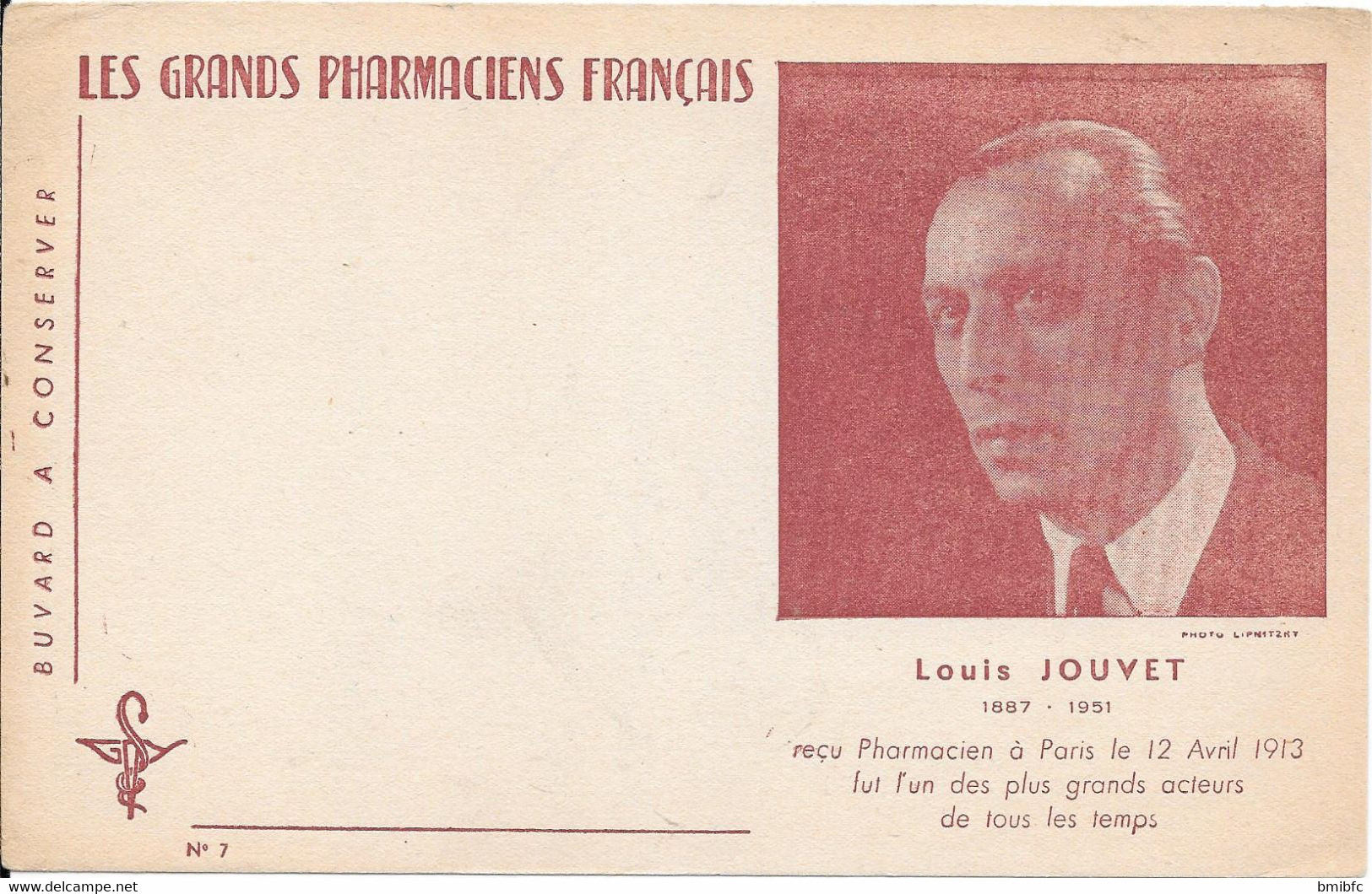 LES GRANDS PHARMACIENS FRANÇAIS - LOUIS JOUVET 1887-1951 - P