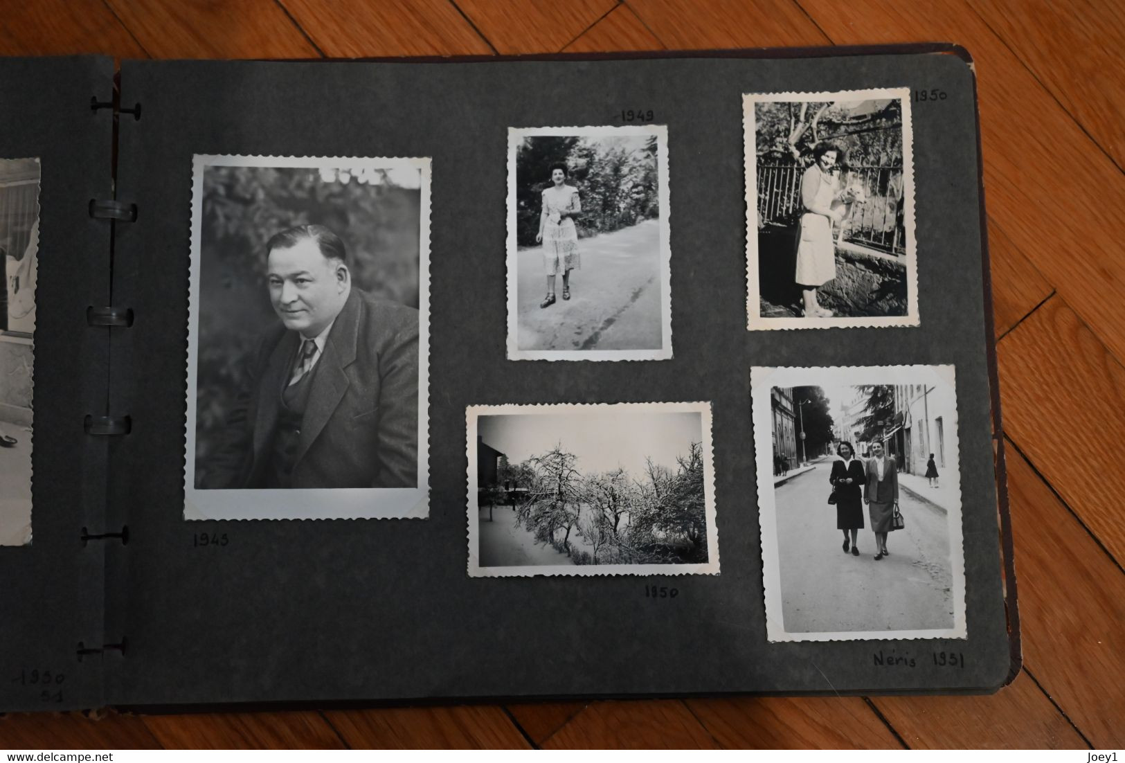 1 Album famille 160 photos des années 40 jusqu'en 1953..avec annotation des lieus